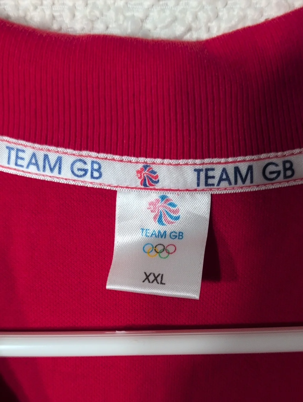 London 2012 Olympic Team GB Great Britain Adidas Red Polo Shirt Size XXL